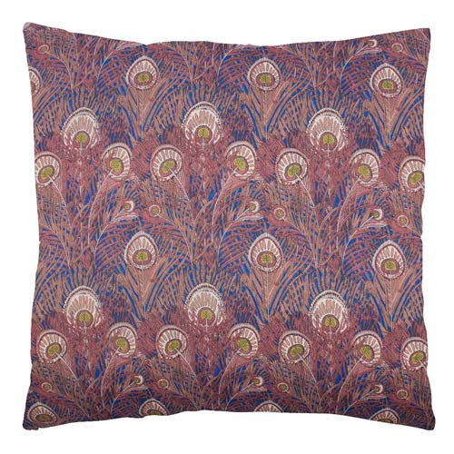 Designerpuder fra Liberty Art Fabric, Hera Feathers - blue, 40 x 40 cmo - Grønlykke.com