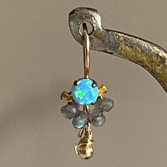 Øreringe Grå labradorite med opal - Grønlykke.com