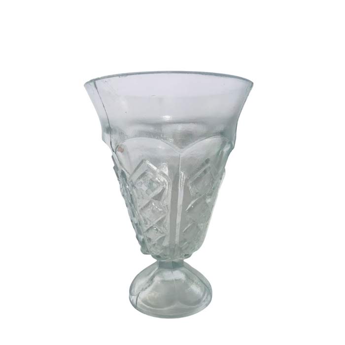 OUTLET Glas - Stort Vinglas/ Vase med mønster - Grønlykke.com