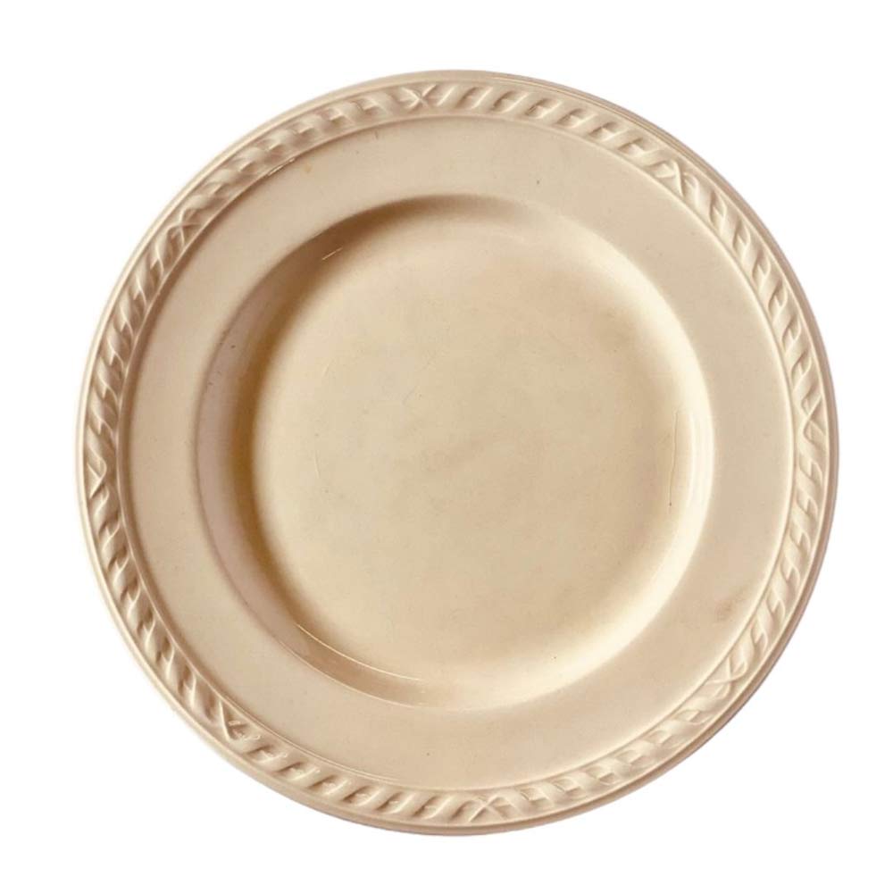 OUTLET Porcelæn Tallerken M. Rillet kant - Beige - Grønlykke.com