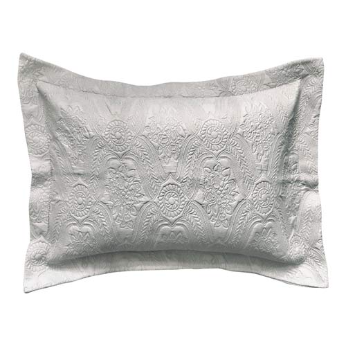 Outlet Pude - Stor Light Grey jacquard vævet pude 50x70 - Grønlykke.com