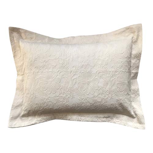 Portugisisk Jacquard - vævede puder - off - white, 50 x 70 cm - Grønlykke.com