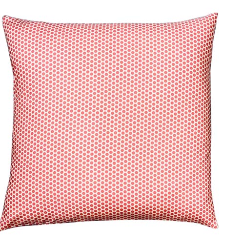 Unikke designerpuder fra Japan, prikket mønster - peach pink & white, 50 x 50 cm - Grønlykke.com